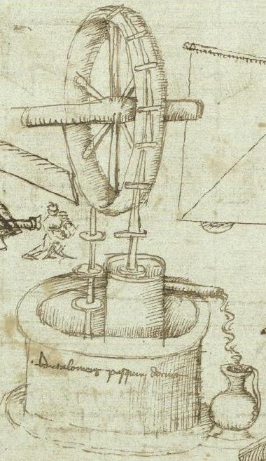 An illustration of the basic rope-pump design in the west circa 1433.jpg